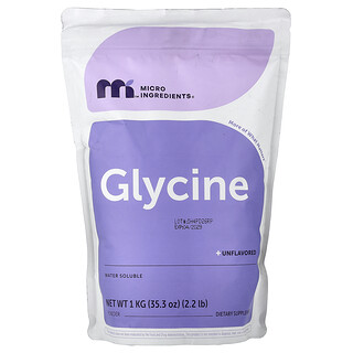 Micro Ingredients, Glisin Tozu, 1 kg (2,2 lb)