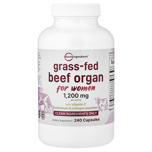 Micro Ingredients, Grass-Fed Beef Organ, Organ von grasgefütterten Rindern für Frauen, 240 Kapseln