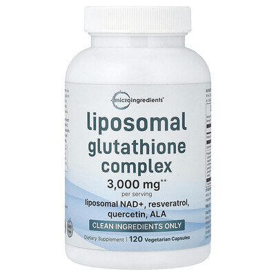 Micro Ingredients, Complejo de glutatión liposomal, 120 cápsulas vegetales