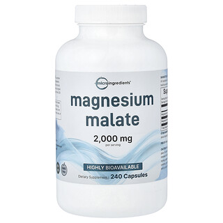 Micro Ingredients, Malate de magnésium, 240 capsules (500 mg pièce)