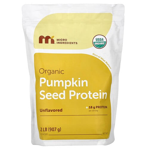 Micro Ingredients Organic Pumpkin Seed Protein Powder, Unflavored, 2 lbs (907 g)