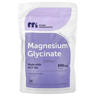 Micro Ingredients, Magnesium Glycinate, 240 Capsules (266.66 mg per Capsule)
