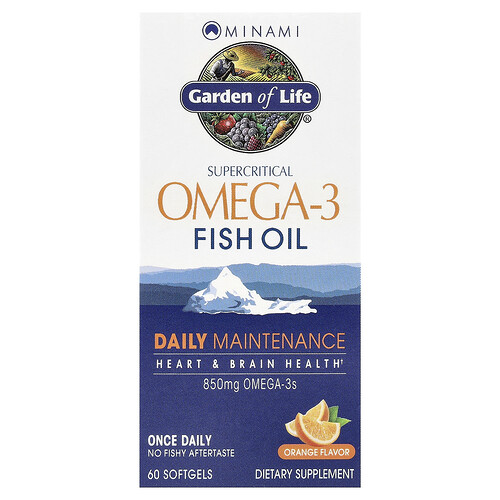 Minami Nutrition Garden of Life®, Supercritical Omega-3 Fish Oil, Orange, 60 Softgels