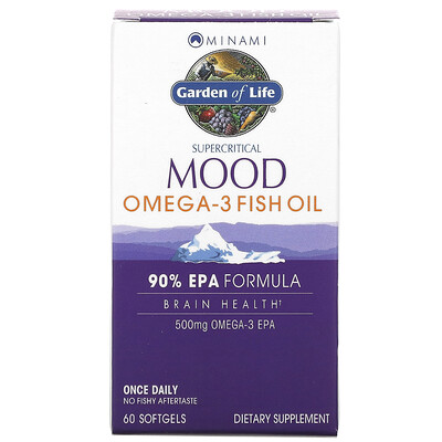 Minami Nutrition Суперкритикал Муд, рыбий жир Омега-3, 500 мг, 60 капсул
