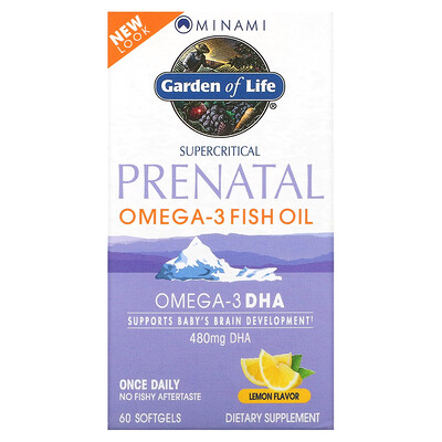 

Minami Nutrition Supercritical Prenatal рыбий жир омега-3 со вкусом лимона 60 мягких желатиновых капсул