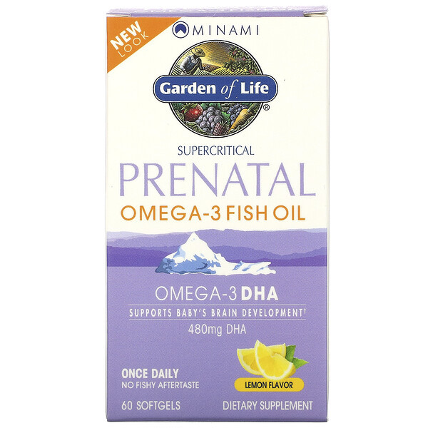 Supercritical Prenatal, Omega-3 Fish Oil, Lemon Flavor, 60 Softgels
