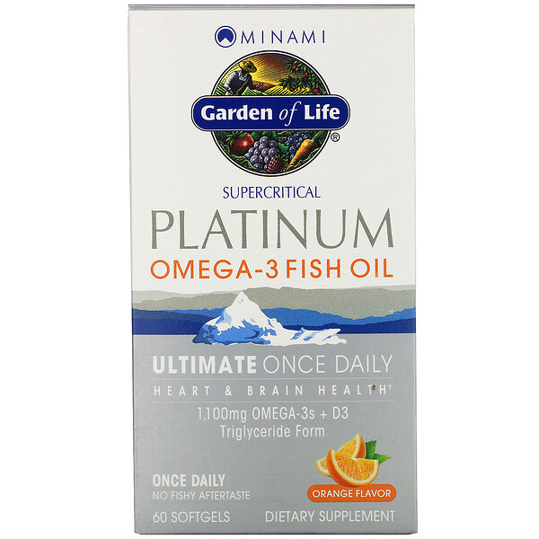 Minami Nutrition, Platinum, Omega3 Fish Oil, Orange Flavor, 60
