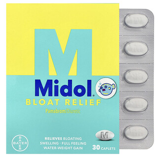 Midol, Alivio de la hinchazón, 30 comprimidos oblongos
