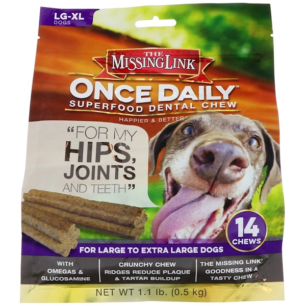 The Missing Link, Once Daily, Superfood Dental Chew, Hips, Joints