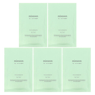 Mixsoon, Green Cica Modeling Pack, 5 buste, 30 g ciascuna