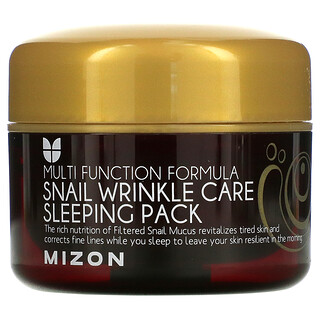 Mizon, 蝸牛皺紋護理睡眠面膜，2.70 液量盎司（80 毫升）