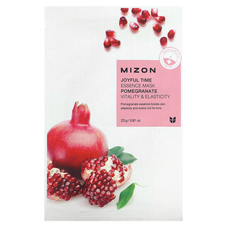 Mizon, Topeng Kecantikan Joyful Time Essence, Delima, 1 Helai, 0.81 oz (23 g)
