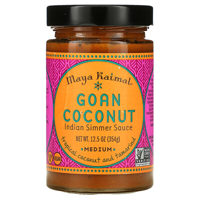 Купить Maya Kaimal Goan Coconut, индийский соус для тушения, средний, 354 г (12, 5 унции)