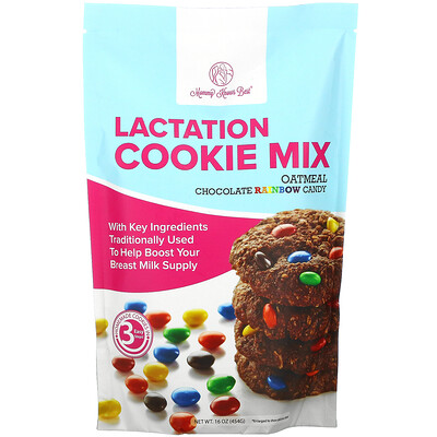 Mommy Knows Best Lactation Cookie Mix, Oatmeal Chocolate Rainbow Candy, 16 oz ( 454 g)