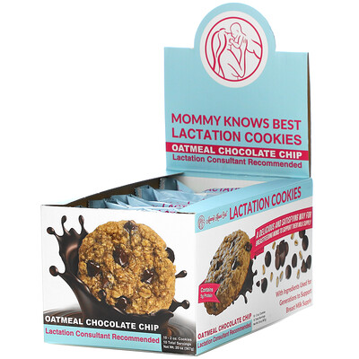 Mommy Knows Best Lactation Cookies, Oatmeal Chocolate Chip, 10 Cookies, 2 oz Each