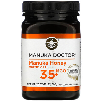 Manuka Doctor Manuka Honey Multifloral, MGO 35+, 17.6 oz (500 g)