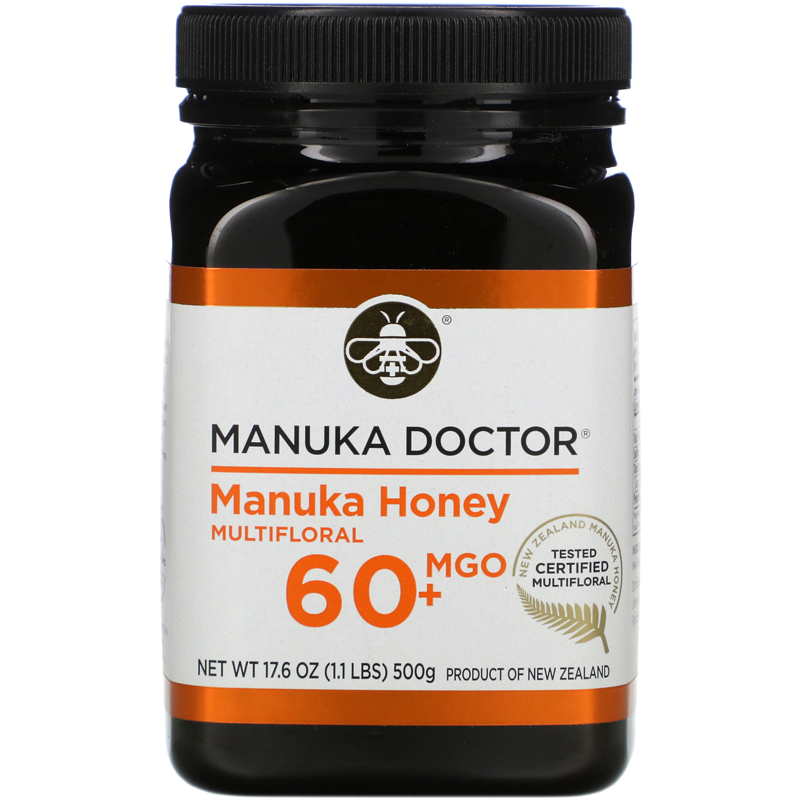 Manuka 63％以上節約 Doctor マヌカハニーマルチフローラル MGO 在庫一掃 60+ 1.1ポンド 500g