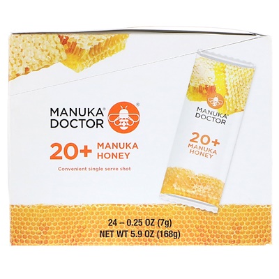 Manuka Doctor 20+ 麥盧卡蜂蜜,24 袋,每袋 0.25 盎司(7 克)
