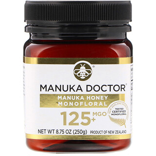 Manuka Doctor, Manuka Honey Monofloral, Manukahonig, Einblütenhonig, MGO 125+, 250 g (8,75 oz.)