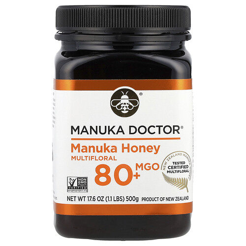 Manuka Doctor Manuka Honey, Multifloral , MGO 80+, 17.6 oz (500 g)