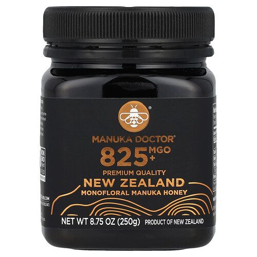 Manuka Doctor New Zealand Monofloral Manuka Honey, MGO 825+, 8.75 oz (250 g)