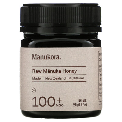 

Manukora Необработанный мед манука, 100+ MGO, 250 г (8,82 унции)