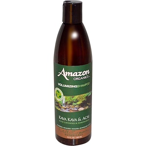 Купить Amazon Organics, Шампунь для объема, кава кава и асаи с лавандой и лимонником, 12 жидк. унц. (360 мл)  на IHerb