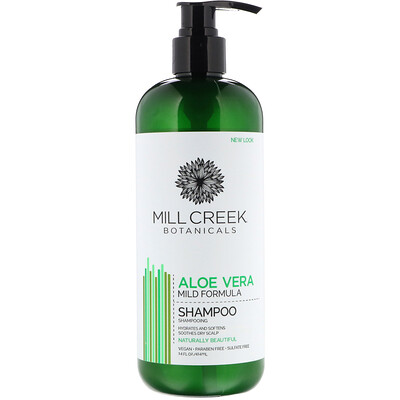 Mill Creek Botanicals Aloe Vera Shampoo, Mild Formula, 14 fl oz (414 ml)