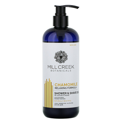 Mill Creek Botanicals Shower & Shave Gel, Chamomile, 14 fl oz (414 ml)