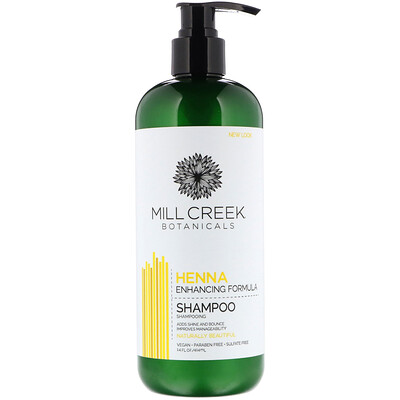 

Mill Creek Botanicals Henna Shampoo, Enhancing Formula, 14 fl oz (414 ml)