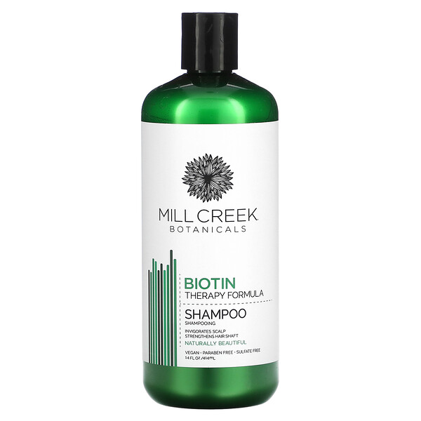 Mill Creek Botanicals‏, שמפו ביוטין, נוסחה טיפולית, 414 מ"ל (‎14 אונקיות נוזל)