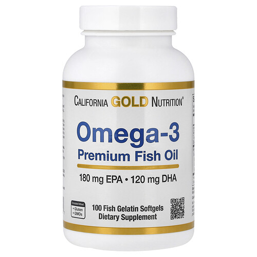California Gold Nutrition オメガ3プレミアムフィッシュオイル ソフトジェル100粒（1粒あたり1,100mg）