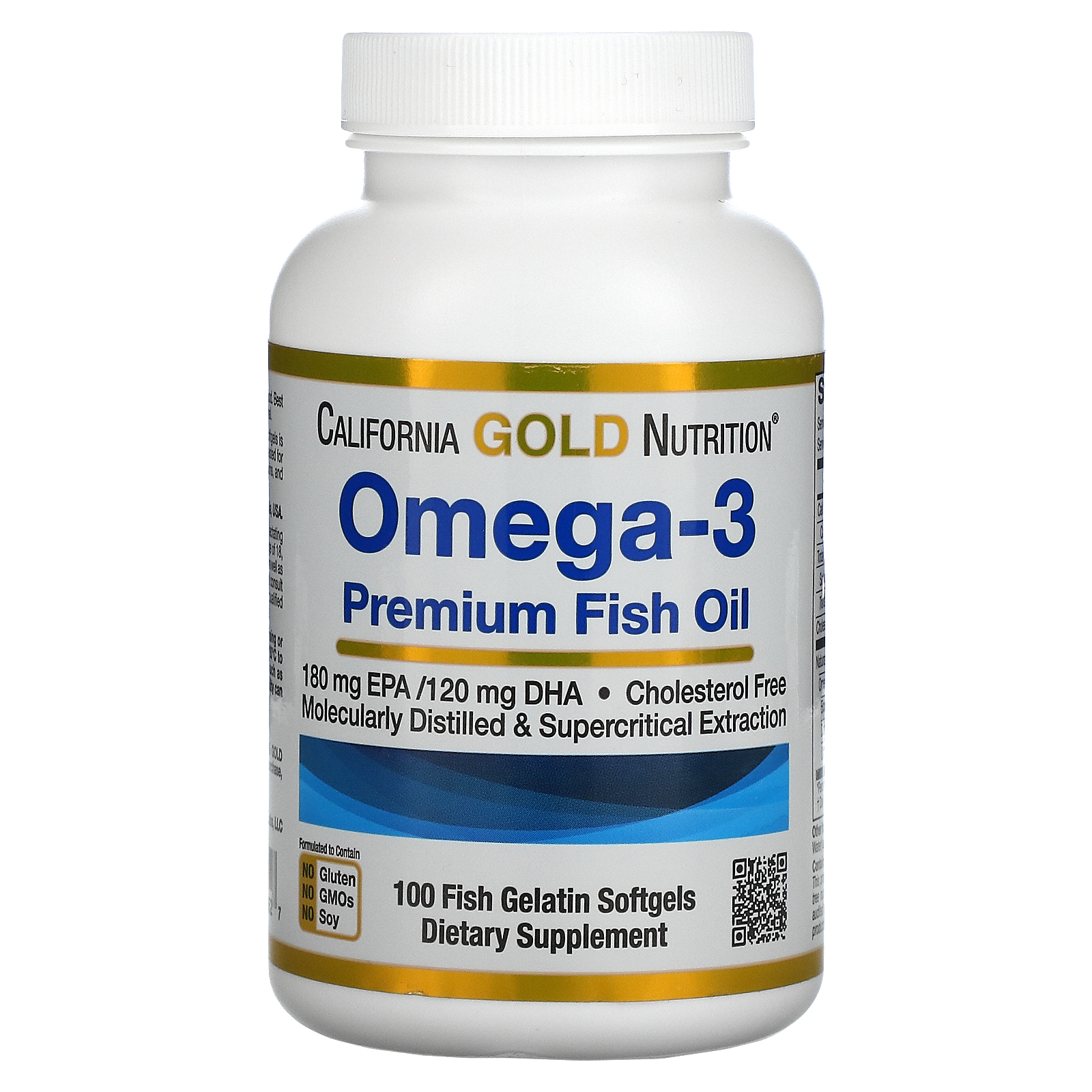 California Gold Nutrition オメガ3 プレミアムフィッシュオイル 魚ゼラチンソフトジェル100粒 Iherb