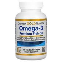 California Gold Nutrition, אומגה 3, שמן דגים באיכות פרימיום, 100 כמוסות רכות מג'לטין דגים