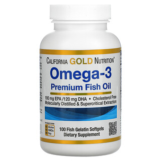 California Gold Nutrition, ω-3 优质鱼油，100 粒鱼明胶软胶囊