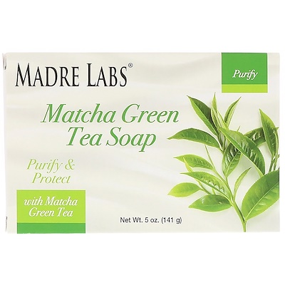 

Madre Labs Зеленый чай матча, кусковое мыло, с розмарином, марулой и арганой, 5 унций (141 г)