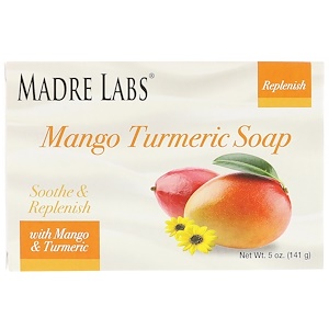 Madre Labs, Кусковое мыло с манго и куркумой, с витамином Е и маслами ши, авокадо, жожоба и какао, 5 унций (141 г)
