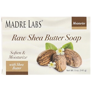 Madre Labs, Кусковое мыло с цельным маслом ши, с витамином Е, розмарином, миррой и ладаном, 5 унций (141 г)