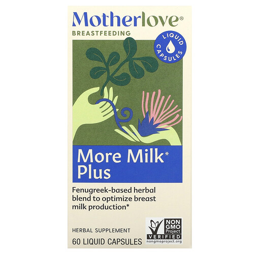 Photos - Vitamins & Minerals Motherlove Motherlove, Breastfeeding, More Milk Plus, 60 Liquid Capsules MLV-51001