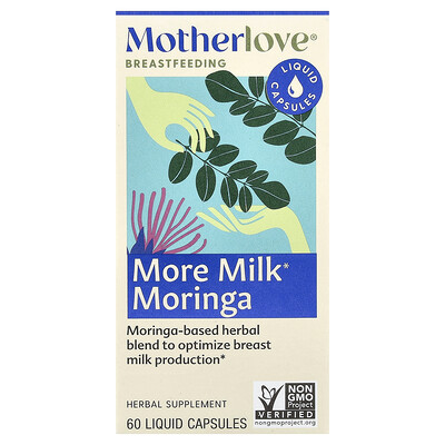 Photos - Vitamins & Minerals Motherlove Motherlove, Breastfeeding, More Milk Moringa, 60 Liquid Capsules MLV-52001
