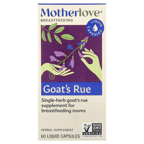 Motherlove, Breastfeeding, Geißraute zum Stillen, 60 Flüssigkapseln (525 mg pro Kapsel)