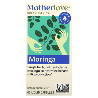 Motherlove, Lactancia, Moringa, 60 cápsulas con contenido líquido (579 mg por cápsula)