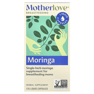 Motherlove, Кърмене, Moringa, 579 mg, 120 течни капсули