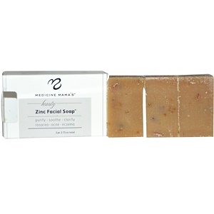 Купить Medicine Mama's, Beauty Zinc Facial Soap, 3×1.25oz  на IHerb