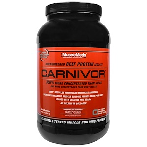Отзывы о МаслМэдс, Carnivor, Bioengineered Beef Protein Isolate, Fruit Punch, 2 lbs (904.4 g)