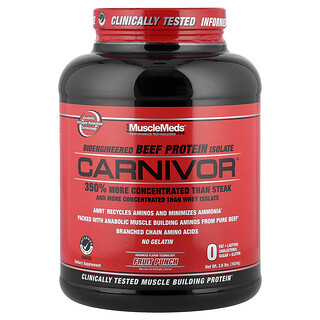 MuscleMeds, Carnivor™, Isolato di proteine di manzo bioingegnerizzate, Punch alla frutta, 1.624 g