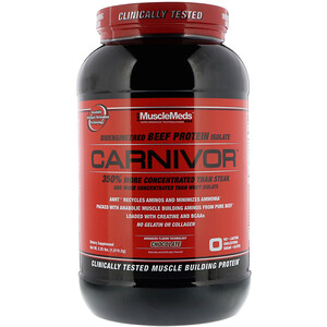 Отзывы о МаслМэдс, Carnivor, Bioengineered Beef Protein Isolate, Chocolate, 2.25 lbs (1,019.2 g)