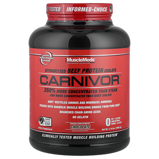 MuscleMeds, Carnivor™, Hydrolyzed Beef Protein Isolate, Chocolate, 4.19 lbs (1898.4 g)