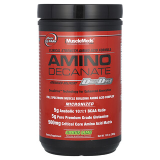 MuscleMeds, Amino Decanate, Amino-Dekanat, Zitrus-Limette, 384 g (13,5 oz.)