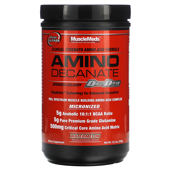 MuscleMeds‏, Amino Decanate, Watermelon, 13.3 oz (378 g)